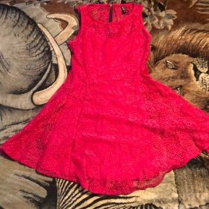 Pink summer dress with built in cami underneath.